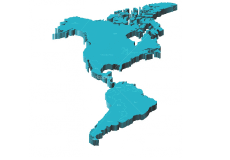 3D Map of the Americas - MOSA - Medical Oxygen Society of the Americas